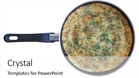  Presentation with butter - Colorful slides enhanced with omelet made from beaten eggs backdrop and a white colored foreground