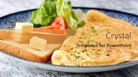  Presentation with vegetables - Slide deck having omelet-with-fresh-vegetables background and a yellow colored foreground