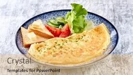  Presentation with vegetables - Slides enhanced with omelet-with-fresh-vegetables background and a yellow colored foreground