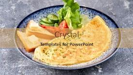  Presentation with vegetables - PPT layouts featuring omelet-with-fresh-vegetables background and a yellow colored foreground