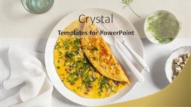  Presentation with herbs blue - Presentation featuring omelette-with-blue-cheese-herbs background and a lemonade colored foreground