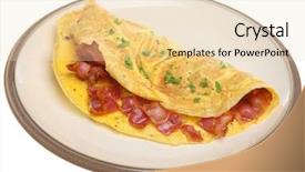  Presentation with bacon - PPT theme enhanced with omellettes - bacon omelet background and a lemonade colored foreground