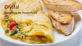  Presentation with egg - Colorful theme enhanced with omellettes - delicious egg omelette with vegetables backdrop and a yellow colored foreground