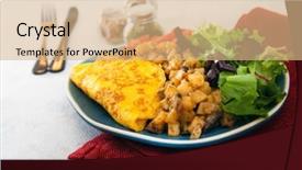  Presentation with mushroom poisoning - PPT theme consisting of omellettes - french omelette with potatoes mushroom background and a  colored foreground