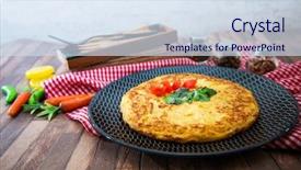  Presentation with mushroom - Amazing theme having omellettes - french omelette with potatoes mushroom backdrop and a  colored foreground