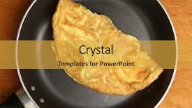  Presentation with frying - Slides enhanced with omellettes - omelette cooking in frying pan background and a gold colored foreground
