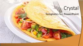  Presentation with vegetables - Amazing presentation having omellettes - omelette filled with vegetables backdrop and a blonde colored foreground