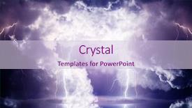  Presentation with thunderstorm - Amazing slides having ominous clouds thunderstorm with lightning backdrop and a lemonade colored foreground