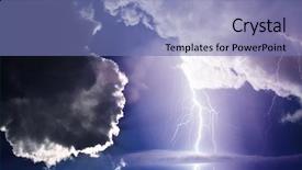  Presentation with thunderstorm - PPT layouts with ominous clouds thunderstorm with lightning background and a teal colored foreground