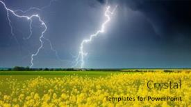  Presentation with weather climate - Cool new PPT layouts with ominous-storm-clouds-are-highlighted backdrop and a gold colored foreground
