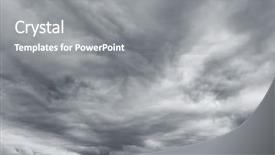  Presentation with storm - Theme enhanced with ominous storm clouds background and a gray colored foreground