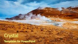  Presentation with geothermal energy - PPT layouts enhanced with ominous view geothermal area hverir background and a tawny brown colored foreground