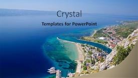  Presentation with croatia - Beautiful slide set featuring omis-resort-in-croatia-europe backdrop and a light blue colored foreground