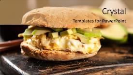  Presentation with sandwich all plates - Cool new slide set with omlet - avocado and egg sandwich backdrop and a  colored foreground