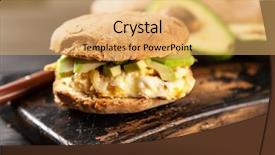  Presentation with avocado - Audience pleasing presentation design consisting of omlet - avocado and egg sandwich backdrop and a  colored foreground