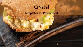  Presentation with avocado - Cool new slide set with omlet - avocado and egg sandwich backdrop and a  colored foreground