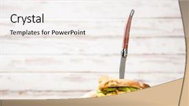  Presentation with avocado - Presentation theme with omlet - avocado and egg sandwich background and a  colored foreground