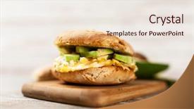  Presentation with avocado - Cool new PPT theme with omlet - avocado and egg sandwich backdrop and a  colored foreground