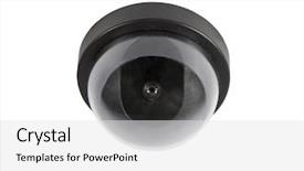  Presentation with video surveillance - Slides with omnipresent security camera video surveillance background and a white colored foreground