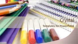  Presentation with school - Audience pleasing presentation design consisting of preschool dayschool - school supplies laid backdrop and a lemonade colored foreground