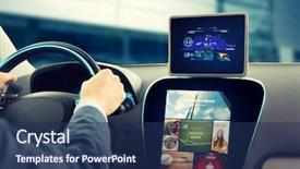  Presentation with navigation - Audience pleasing slide set consisting of on-board computer menu backdrop and a ocean colored foreground