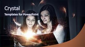  Presentation with once upon time - Presentation theme consisting of once upon a time mixed background and a wine colored foreground