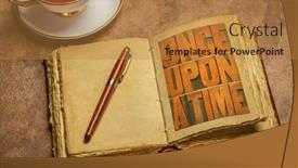  Presentation with once upon time - Audience pleasing PPT layouts consisting of once-upon-a-time-opening backdrop and a gold colored foreground