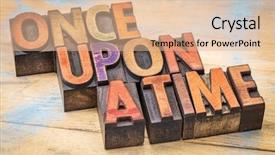  Presentation with once upon time - Colorful presentation design enhanced with once upon a time opening backdrop and a coral colored foreground