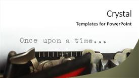  Presentation with once upon time - Audience pleasing slides consisting of vintage typewriter with once upon backdrop and a white colored foreground