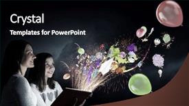  Presentation with once upon time - Slide deck having once upon a time background and a  colored foreground