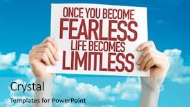 Presentation with life - Presentation design enhanced with once you become fearless life background and a arctic colored foreground