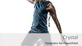  Presentation with basketball - Presentation theme with one-african-basketball-player-young background and a white colored foreground