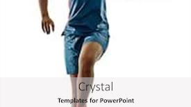  Presentation with basketball players - PPT layouts with one-african-basketball-players-woman background and a light gray colored foreground