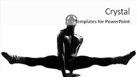  Presentation with dance beautiful couple dancing ballroom - Audience pleasing theme consisting of one african man dancer dancing backdrop and a white colored foreground