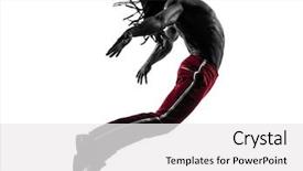  Presentation with fitness - PPT layouts consisting of one african man exercising fitness background and a white colored foreground