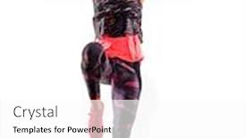  Presentation with race - Colorful slide set enhanced with one-african-mixed-race-mature backdrop and a white colored foreground