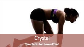  Presentation with african woman - PPT theme featuring one african runner running sprinter background and a red colored foreground