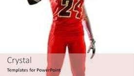  Presentation with african american teenager girl - Colorful PPT theme enhanced with one african woman teenager girl american football players isolated on white background silhouette with shadows backdrop and a coral colored foreground