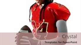  Presentation with african american teenager girl - Slide deck consisting of one african woman teenager girl american football players isolated on white background silhouette with shadows background and a coral colored foreground