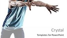  Presentation with afro - Presentation theme consisting of one-afro-american-african-basketball background and a white colored foreground