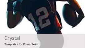 Presentation with american football - Amazing PPT layouts having one-afro-american-football-player and a  colored foreground