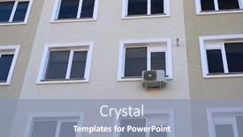  Presentation with conditioner - Theme featuring one-air-conditioner-outside-unit background and a light blue colored foreground