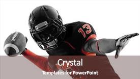  Presentation with american football - Cool new presentation theme with one american football player quarterback backdrop and a tawny brown colored foreground