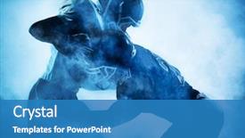  Presentation with american football - Slide set featuring one american football players portrait background and a teal colored foreground