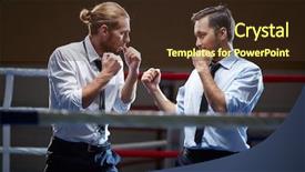  Presentation with boxing ring - Audience pleasing theme consisting of one another on boxing ring backdrop and a tawny brown colored foreground