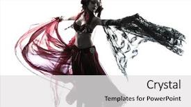  Presentation with arabic woman - Audience pleasing slide deck consisting of one arabic woman belly dancer backdrop and a white colored foreground
