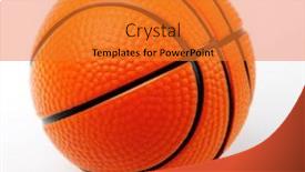  Presentation with basketball - Presentation with one basketball on plain background background and a gold colored foreground