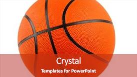  Presentation with plain for hacking topic - Presentation design consisting of one basketball on plain background background and a crimson colored foreground