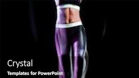  Presentation with running race - Audience pleasing presentation design consisting of one beautiful caucasian mixed race woman unner jogger jogging running in studio isolated on black background backdrop and a black colored foreground