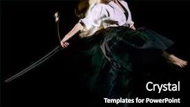  Presentation with black woman - Beautiful slides featuring one bodokas fighters woman practicing backdrop and a black colored foreground